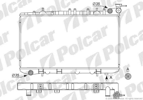 Радіатор охолодження Polcar 2728082