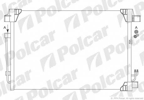 Радіатор кондиціонера Polcar 2749K8C1 (фото 1)