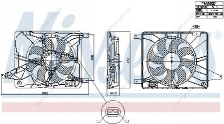 Вентилятор з корпусом / кронштейном Polcar 275923W1