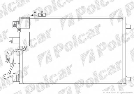 Радиатор кондиционера Polcar 2759K8C3S (фото 1)