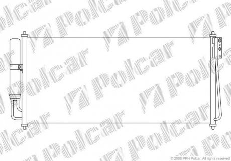 Радіатор кондиціонера Polcar 2765K8C2