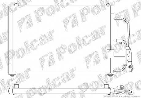 Радіатор кондиціонера Polcar 2912K8C1