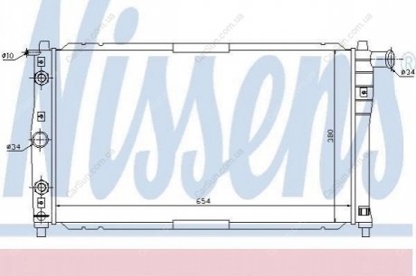 Радіатор охолодження Daewoo Nubira 1.6/1.8/2.0 04.97- Polcar 292208A1