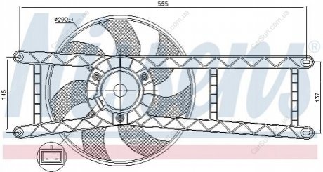 Вентилятор с корпусом/кронштейном Polcar 300323W1