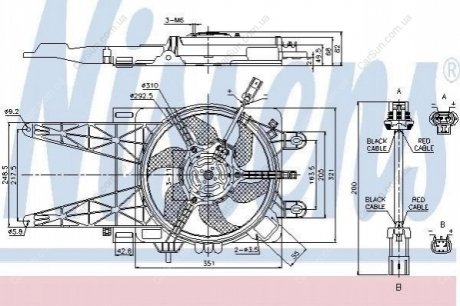 Вентилятор с корпусом/кронштейном Polcar 302223W7