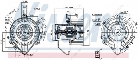 Вентилятор кабины Polcar 3022NU-2