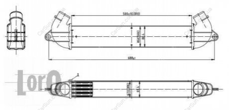 Интеркуллер Fiat Doblo 1.9 JTD Diesel M A/C + A/A 01- Polcar 3040J8-1 (фото 1)