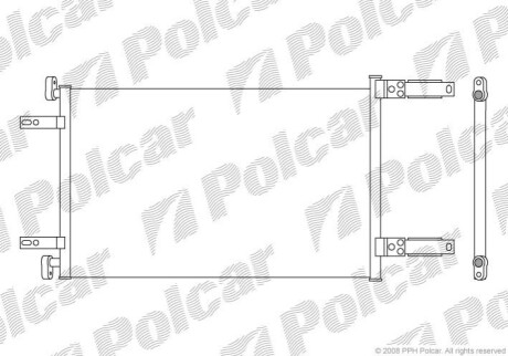 Радіатор кондиціонера Polcar 3040K8C2