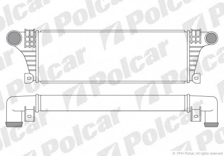 Радіатор повітря (Інтеркулер) Polcar 3050J8-1