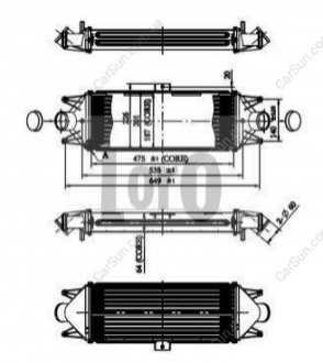 Радиатор воздуха (Интеркулер) Polcar 3052J8-1