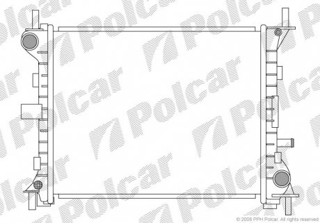Радиатор Ford Focus 1.4/1.6 98> (AC-) Polcar 320108-1