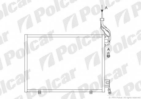 Радіатор кондиціонера Polcar 3238K82X