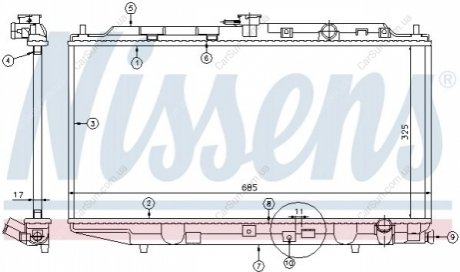 Радіатор охолодження Polcar 380508-4