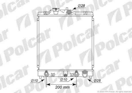 Радіатор охолодження Polcar 3807085K