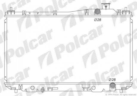 Радіатор охолодження Polcar 3825081K