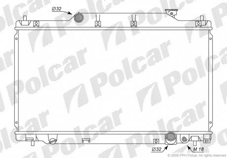 Радиатор охлаждения Polcar 3825083K (фото 1)