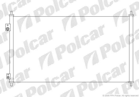 Радиатор кондиционера Polcar 3825K8C3