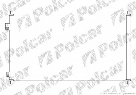 Радіатор кондиціонера Polcar 3825K8C3 (фото 1)