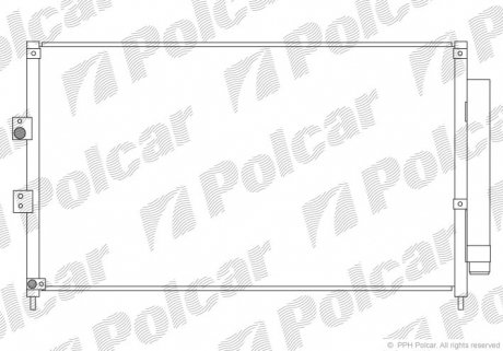 Радиатор кондиционера Polcar 3828K82K