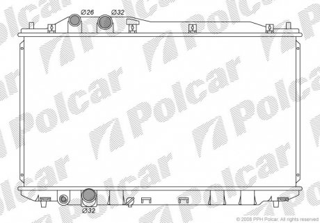 Радіатор охолодження Polcar 3829081K (фото 1)