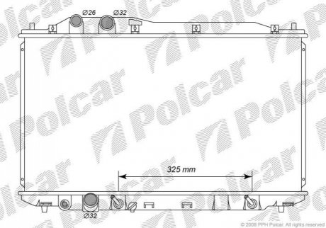 Радиатор охлаждения Polcar 3829083K (фото 1)