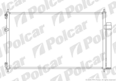 Радіатор кондиціонера Polcar 3841K8C1