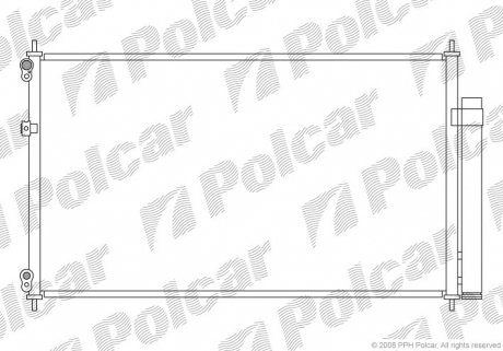 Радіатор кондиціонера Polcar 3841K8C1 (фото 1)