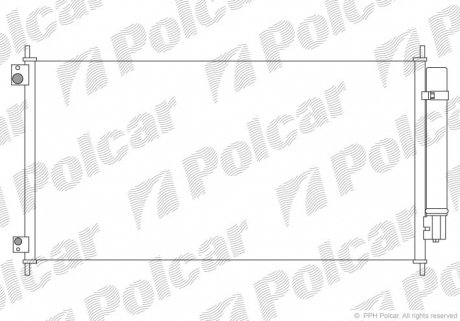 Радиатор кондиционера Polcar 3851K8C1