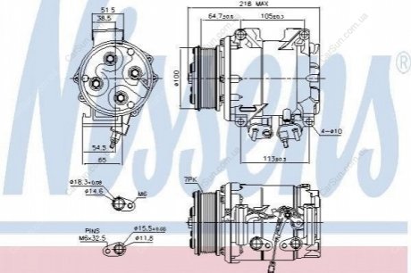 Компрессор кондиционера (новый) Polcar 3876KS-1