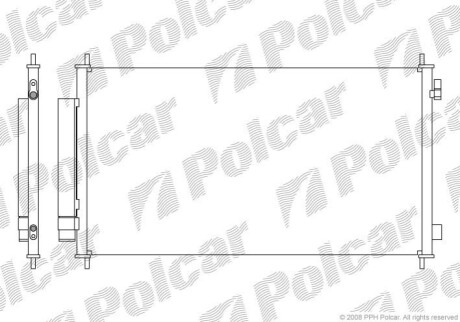 Радиатор кондиционера Polcar 3877K8C1S