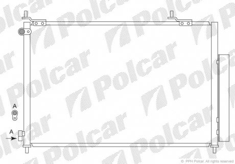 Радиатор кондиционера Polcar 3877K8C2S (фото 1)