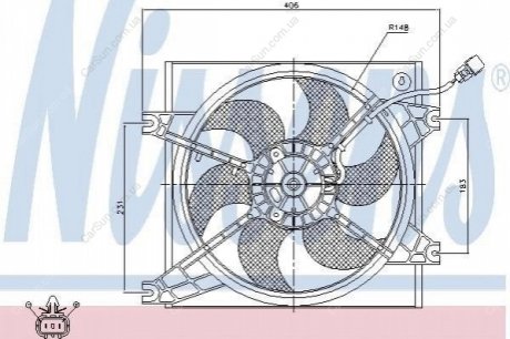 Вентилятор с корпусом/кронштейном Polcar 400723W2X