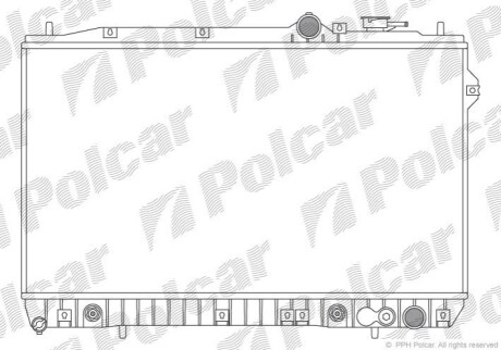 Радиатор, охлаждения дивгателя Polcar 4010081