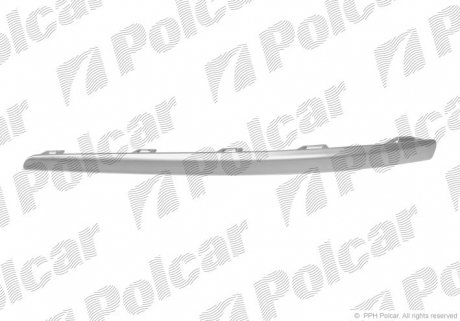 Молдинг бампера левый Polcar 401507-7 (фото 1)