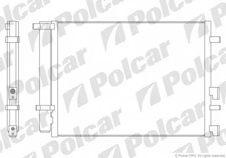 Радиатор кондиционера Polcar 4017K82K (фото 1)