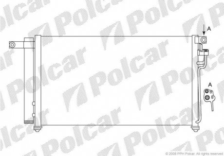 Радіатор кондиціонера Polcar 4117K8C1