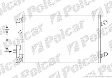 Радиатор кондиционера Polcar 4211K81X (фото 1)