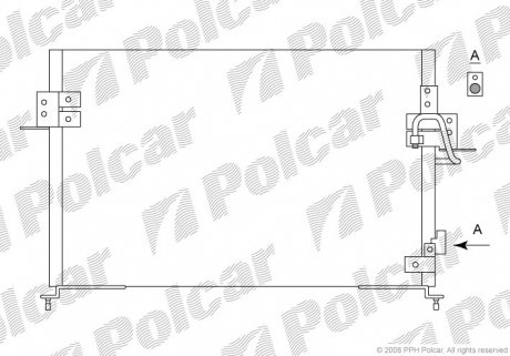 Радиатор кондиционера Polcar 4321K8C1