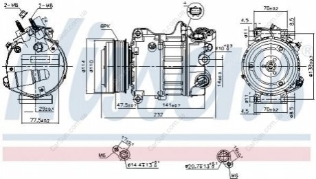 Компрессор кондиционера (новый) Polcar 4325KS-1