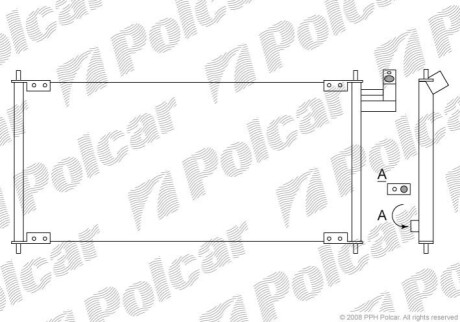 Радиатор кондиционера Polcar 4509K8C1