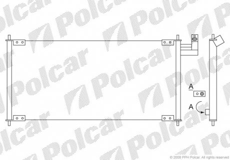 Радіатор кондиціонера Polcar 4509K8C1 (фото 1)