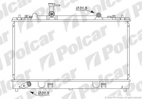 Радіатор охолодження Polcar 4519085K