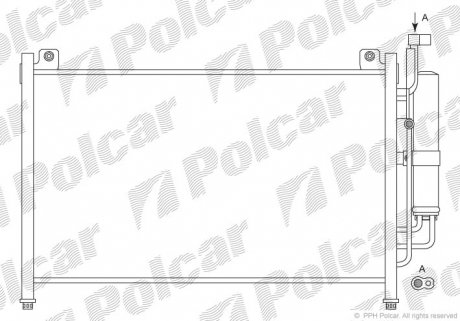 Радіатор кондиціонера Polcar 4533K82K