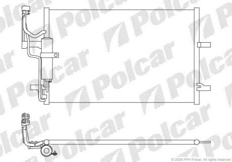 Радіатор кондиціонера Polcar 4541K8C1