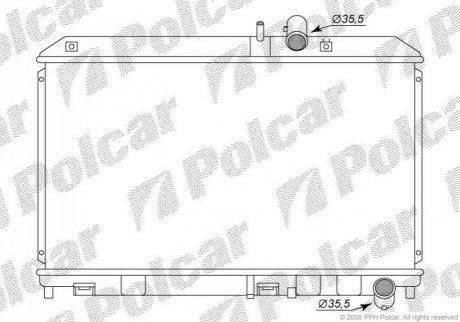 Радіатор охолодження Polcar 4548081K (фото 1)