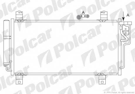 Радиатор кондиционера Polcar 4560K8C2S