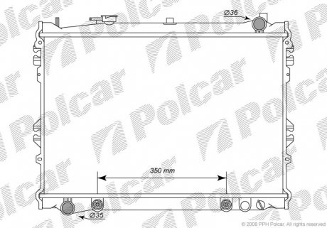 Радиатор охлаждения Polcar 457808-3 (фото 1)