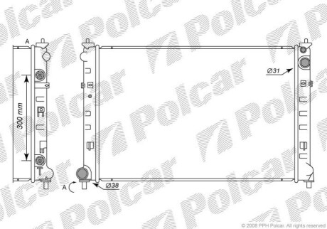 Радіатор охолодження Polcar 4579082K