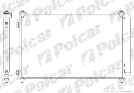 Радиатор кондиционера Polcar 4585K8C1