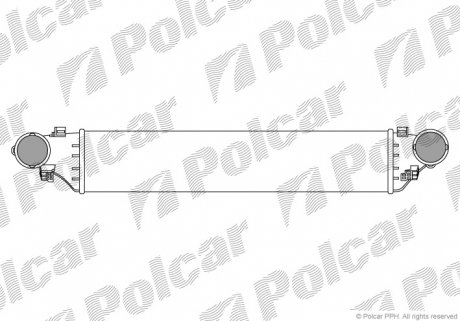 Радиатор интеркулера MB W202/W203/S203/R171 1.8-2.7D 05.00-02.11 Polcar 5003J8-2 (фото 1)